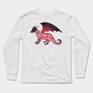 Red Dragon - Fantasy Butcher Cuts of Meat Long Sleeve T-Shirt